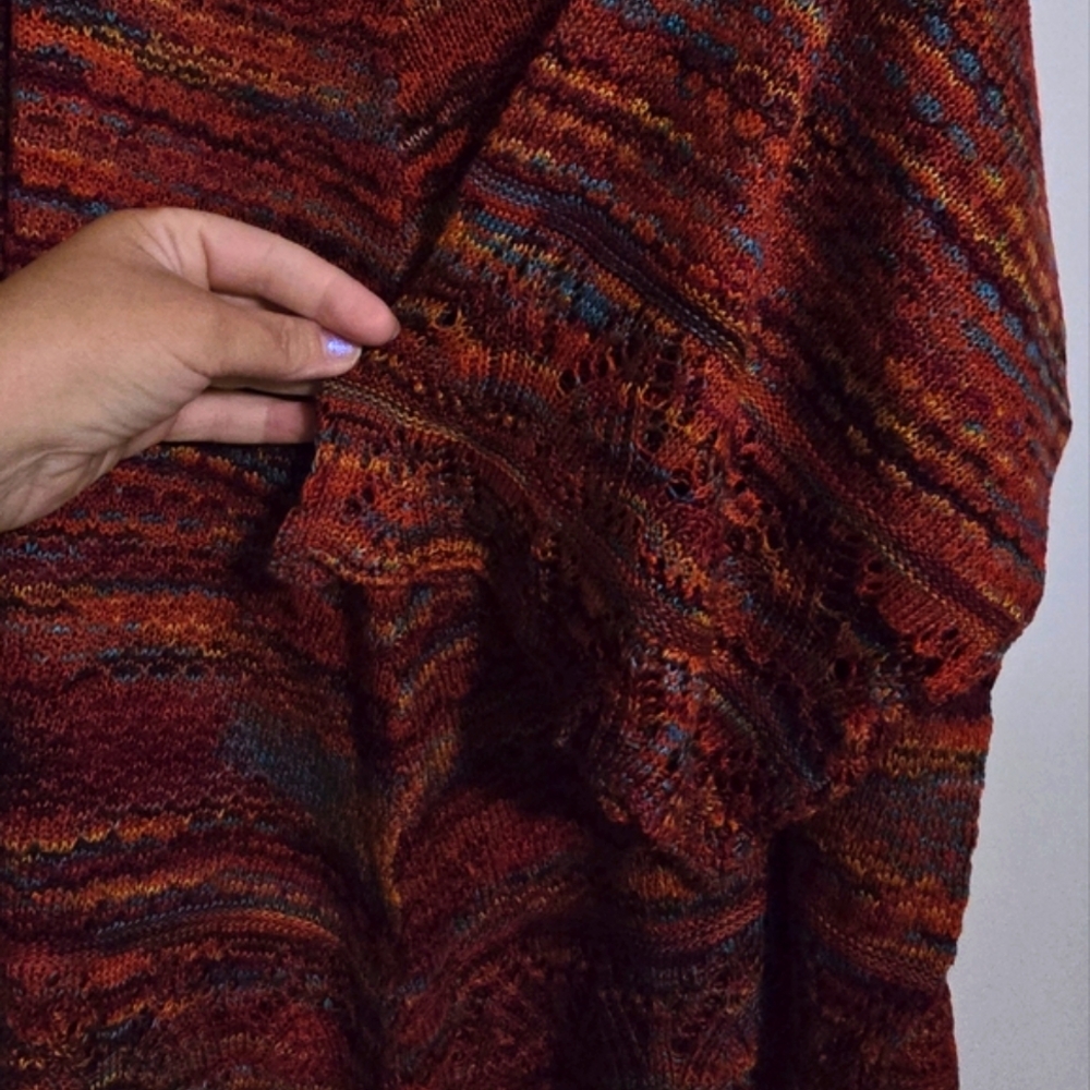 Faded Glory Cold Shoulder Bo-Ho Sweater - Picture 2 of 4